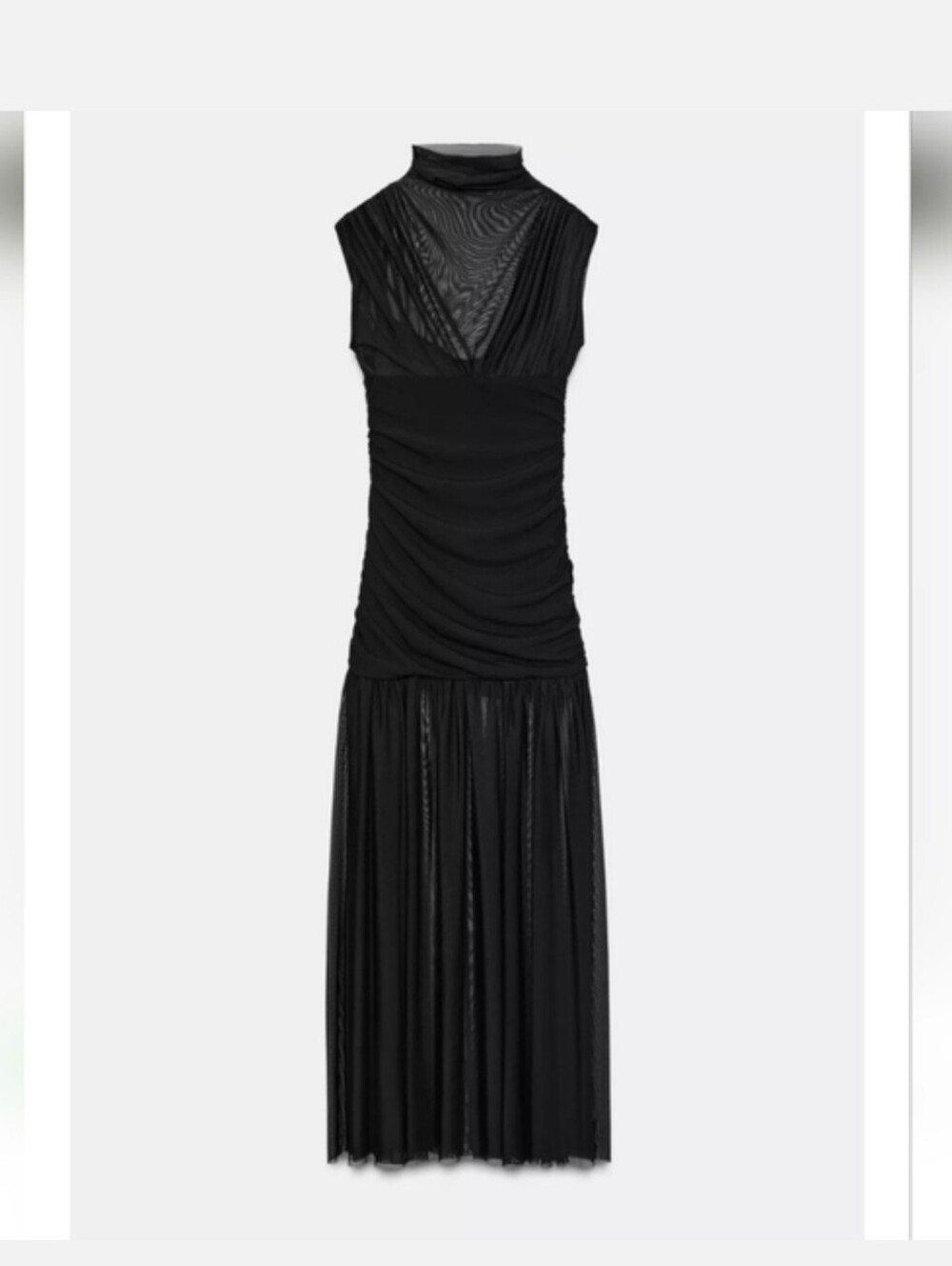 Zara Draped Midi Dress Black - Picture 16 of 16